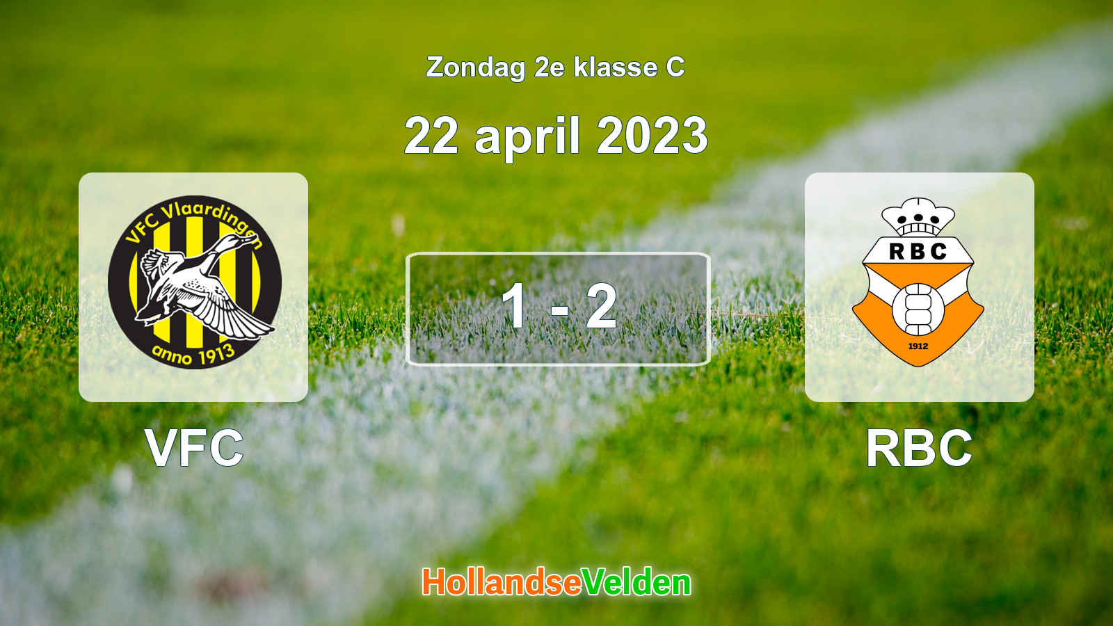 Gespeelde wedstrijd: VFC - RBC 1 - 2 (22 april 2023)