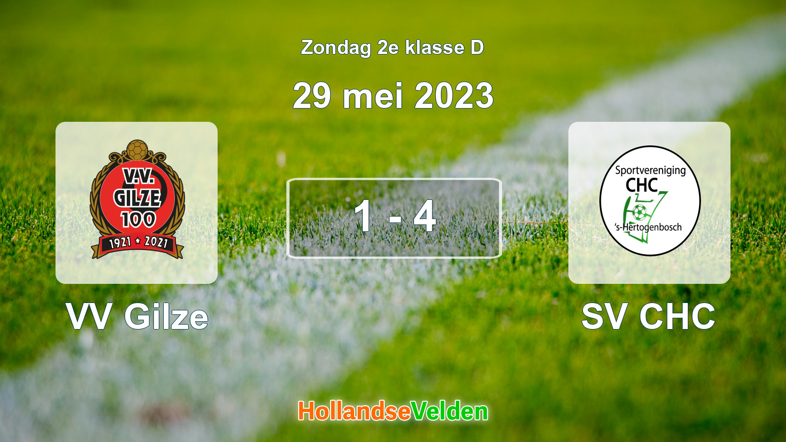 Gespeelde wedstrijd: VV Gilze - SV CHC 1 - 4 (29 mei 2023)