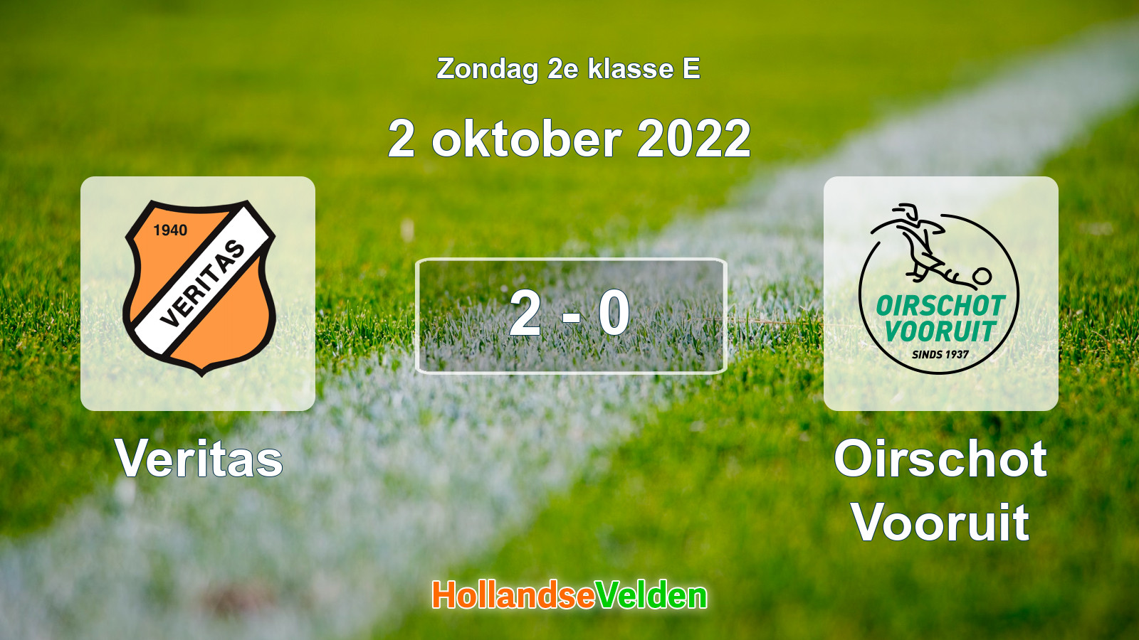 Gespeelde wedstrijd: Veritas - Oirschot Vooruit 2 - 0 (2 oktober 2022)