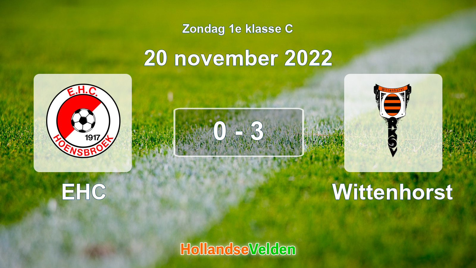 Gespeelde wedstrijd: EHC - Wittenhorst 0 - 3 (20 november 2022)