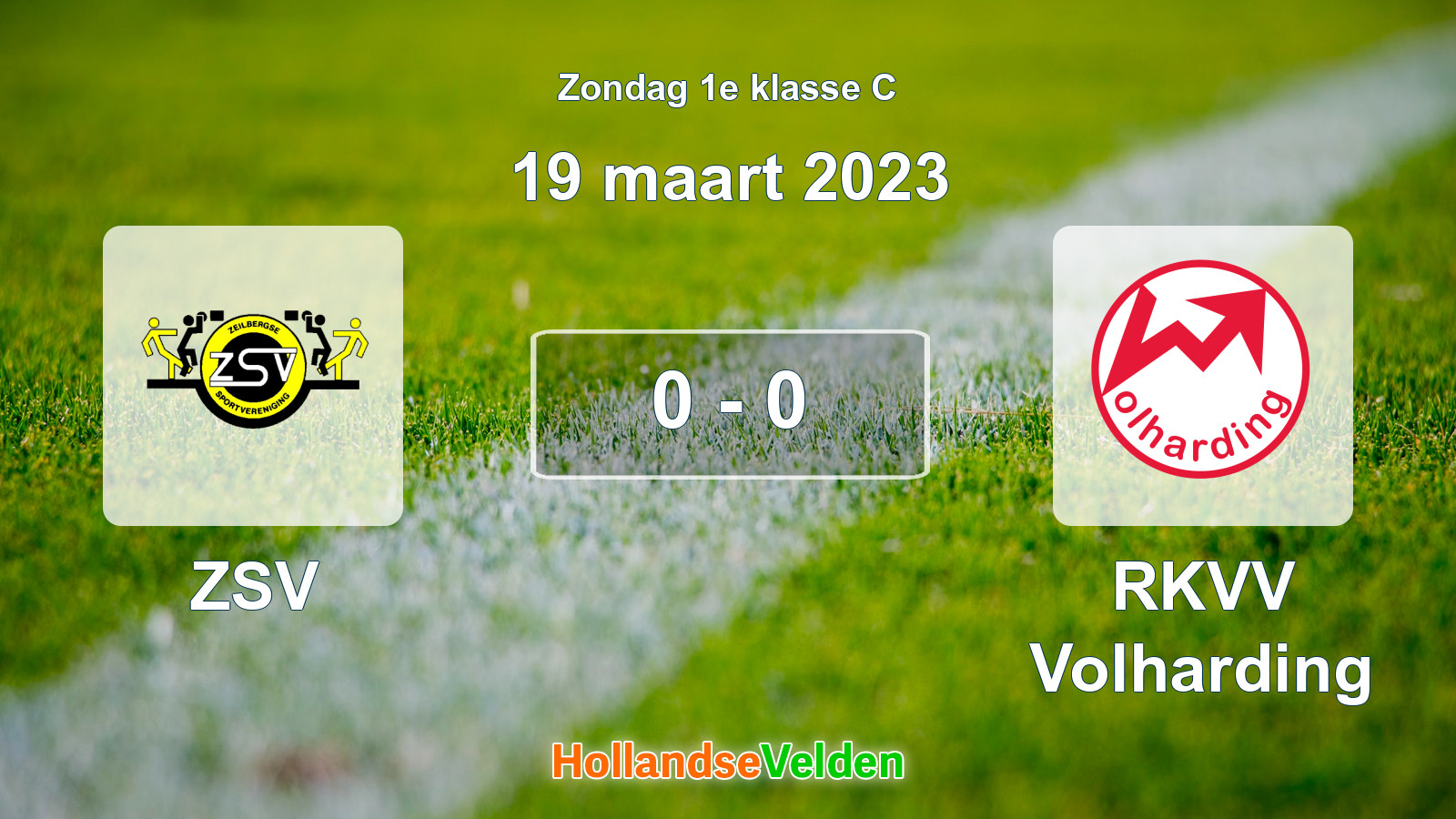 Gespeelde wedstrijd: ZSV - RKVV Volharding 0 - 0 (19 maart 2023)