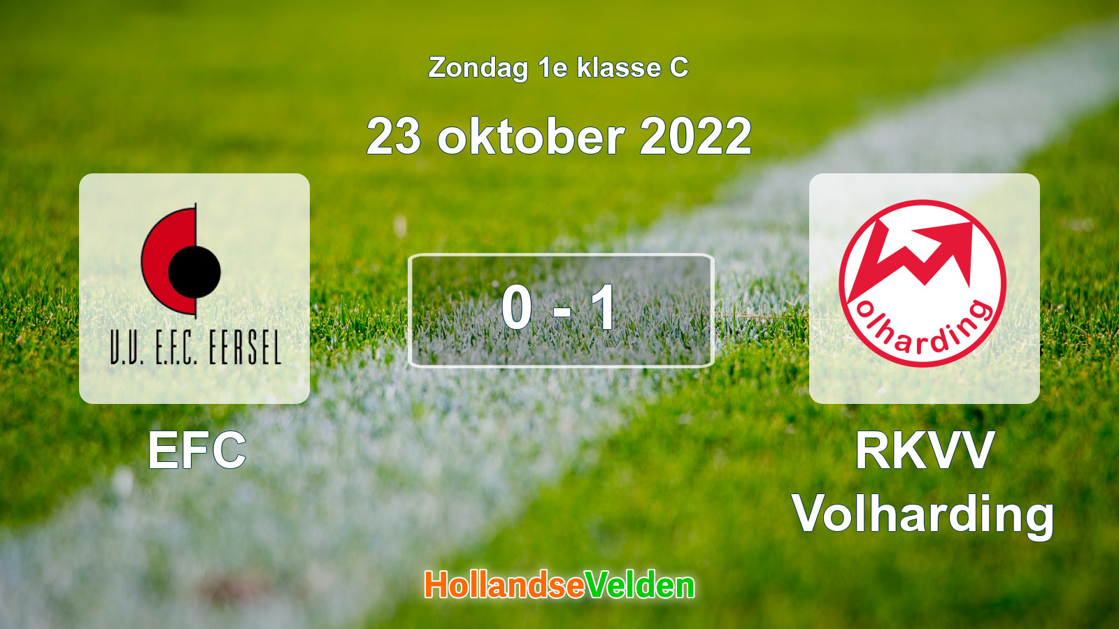 Gespeelde wedstrijd: EFC - RKVV Volharding 0 - 1 (23 oktober 2022)