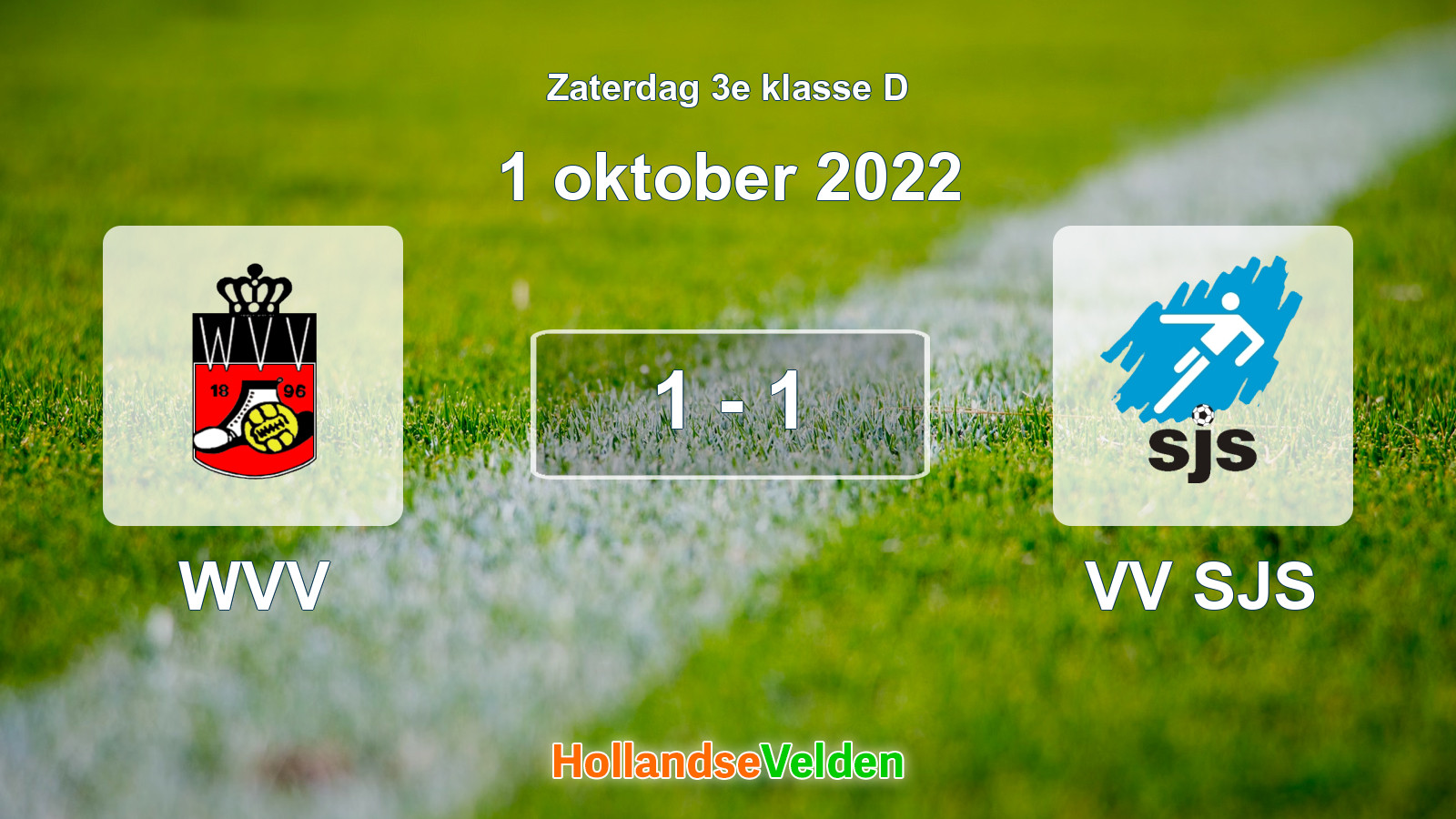 Gespeelde wedstrijd: WVV - VV SJS 1 - 1 (1 oktober 2022)