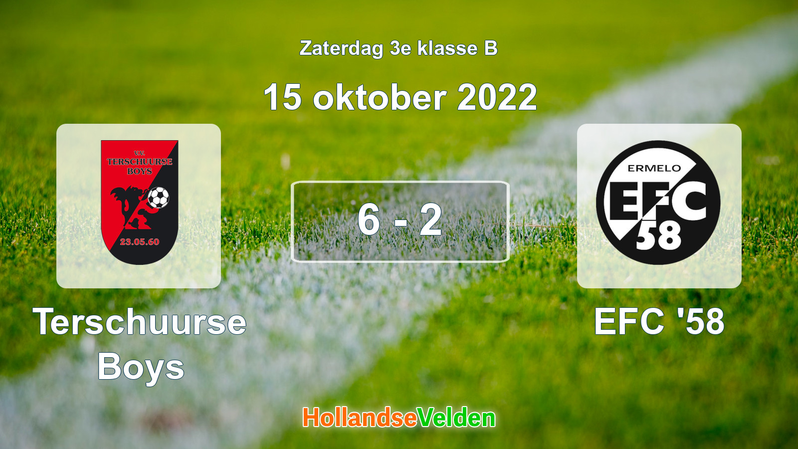 Gespeelde wedstrijd: Terschuurse Boys - EFC '58 6 - 2 (15 oktober 2022)