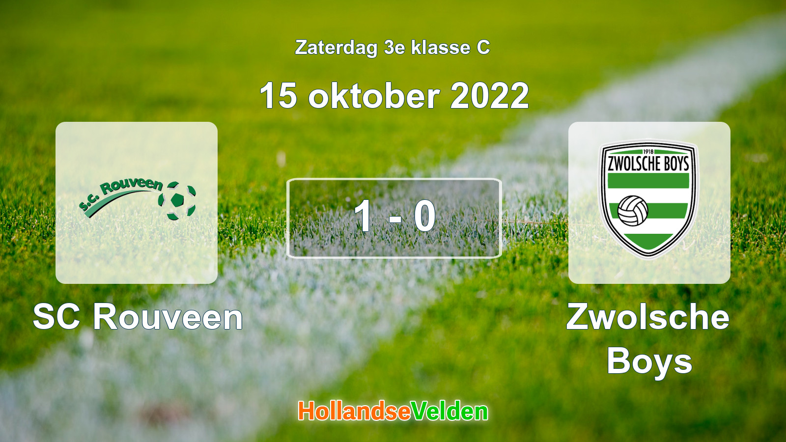 Gespeelde wedstrijd: SC Rouveen - Zwolsche Boys 1 - 0 (15 oktober 2022)