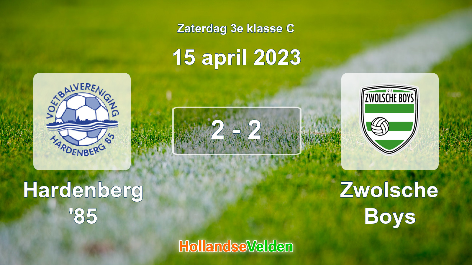 Gespeelde wedstrijd: Hardenberg '85 - Zwolsche Boys 2 - 2 (15 april 2023)