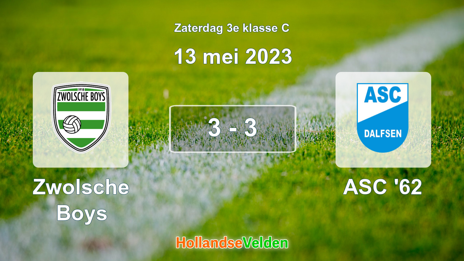 Gespeelde wedstrijd: Zwolsche Boys - ASC '62 3 - 3 (13 mei 2023)