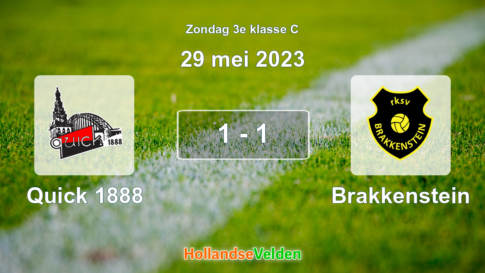 Gespeelde wedstrijd: Quick 1888 - Brakkenstein 1 - 1 (29 mei 2023)