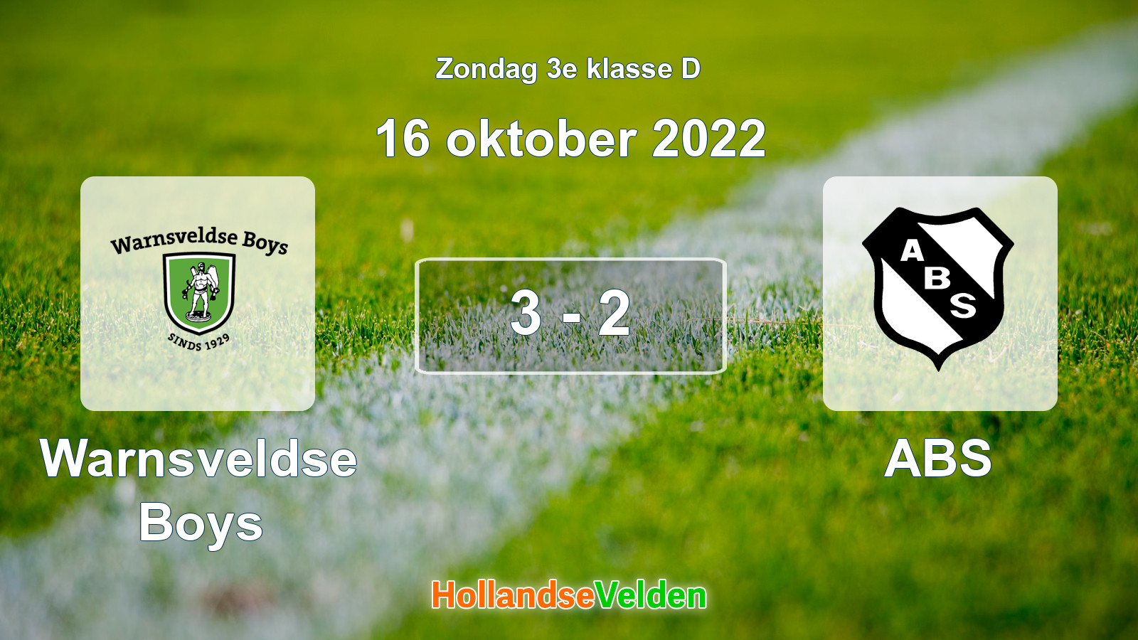 Gespeelde wedstrijd: Warnsveldse Boys - ABS 3 - 2 (16 oktober 2022)