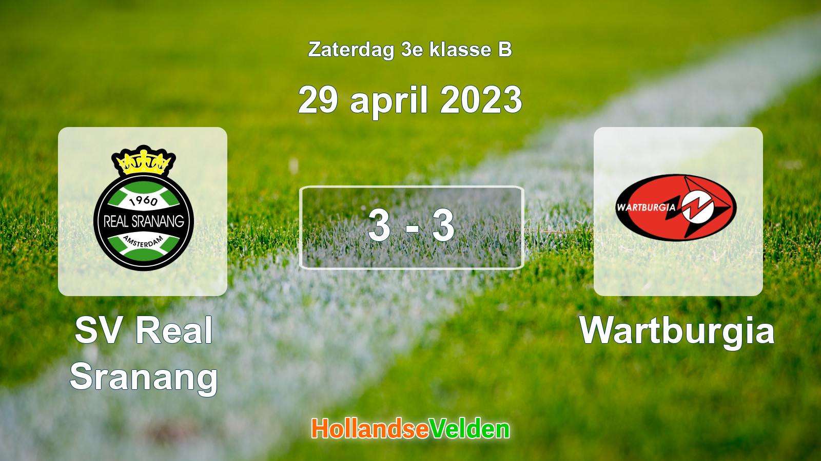 Gespeelde wedstrijd: SV Real Sranang - Wartburgia 3 - 3 (29 april 2023)