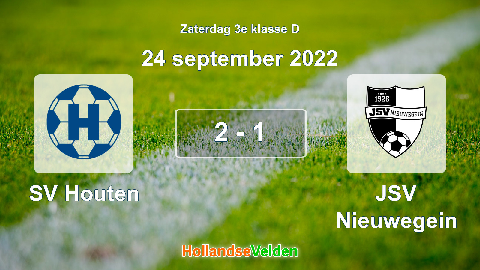 Gespeelde wedstrijd: SV Houten - JSV Nieuwegein 2 - 1 (24 september 2022)