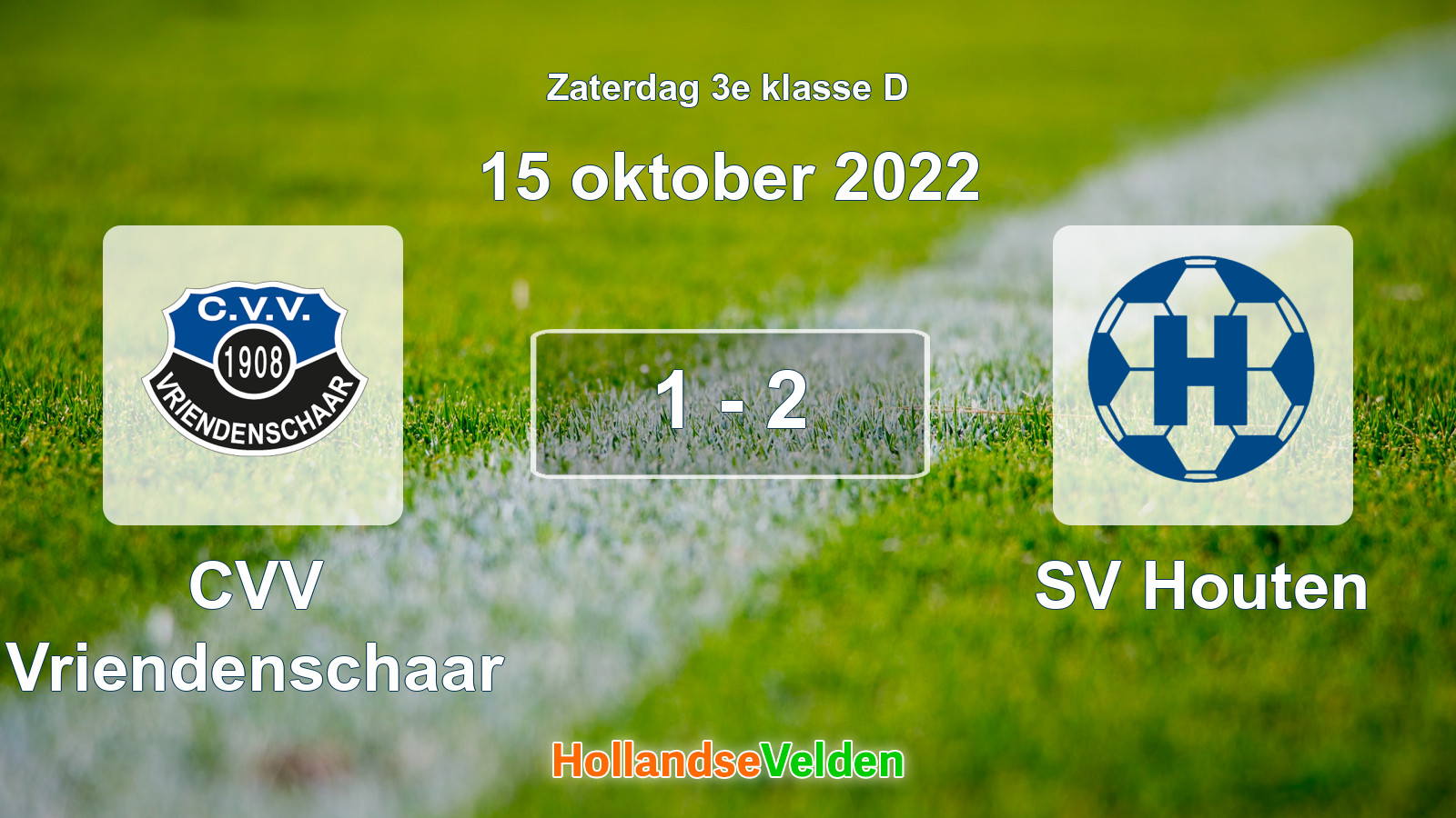 Gespeelde wedstrijd: CVV Vriendenschaar - SV Houten 1 - 2 (15 oktober 2022)