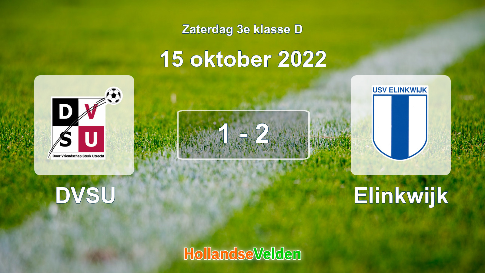 Gespeelde wedstrijd: DVSU - Elinkwijk 1 - 2 (15 oktober 2022)