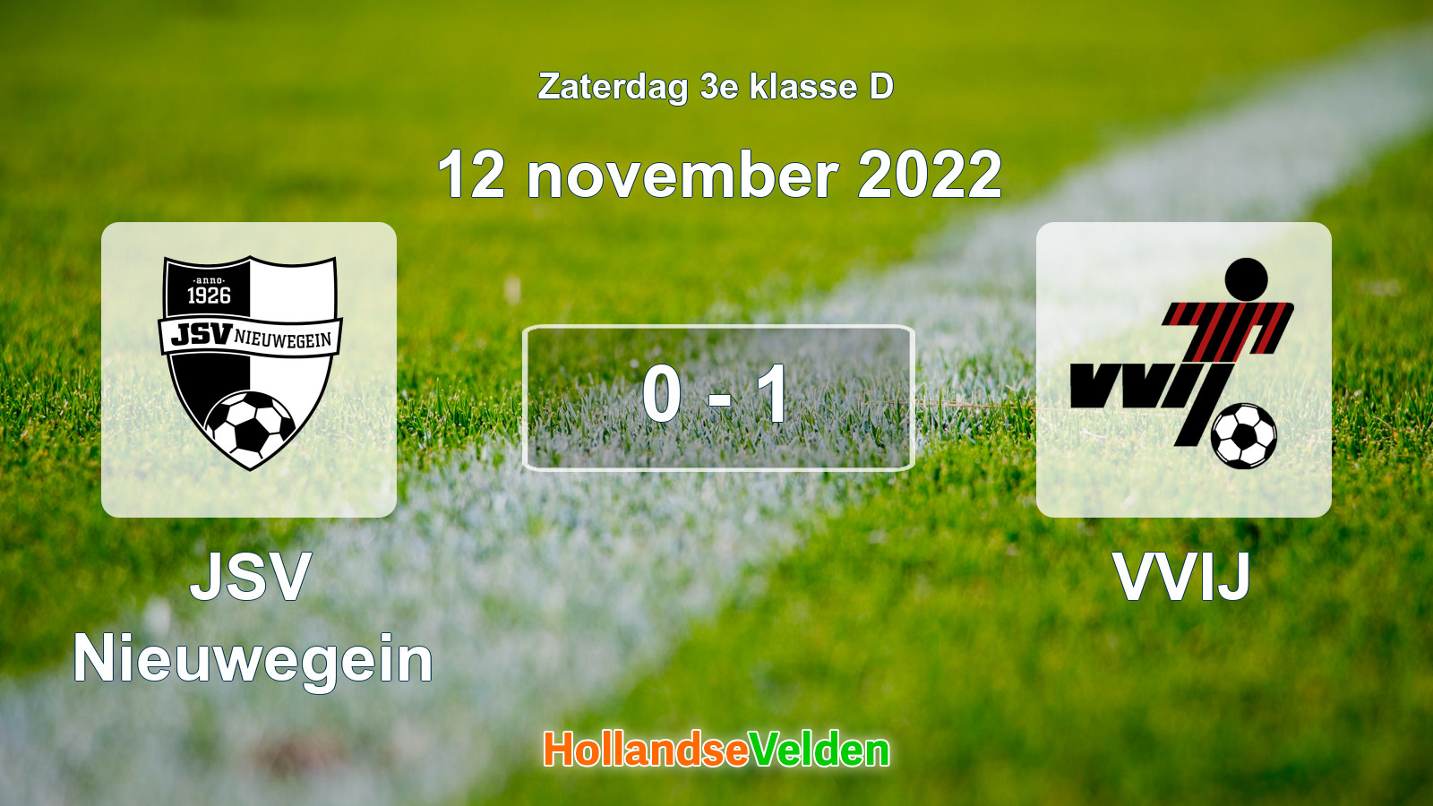 Gespeelde wedstrijd: JSV Nieuwegein - VVIJ 0 - 1 (12 november 2022)
