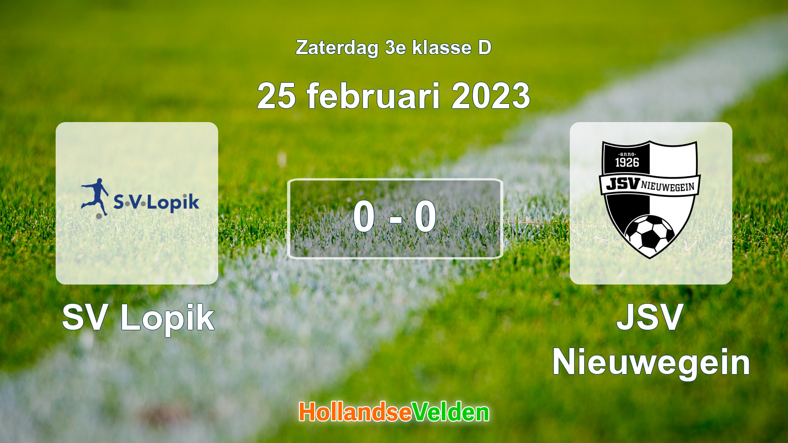 Gespeelde wedstrijd: SV Lopik - JSV Nieuwegein 0 - 0 (25 februari 2023)