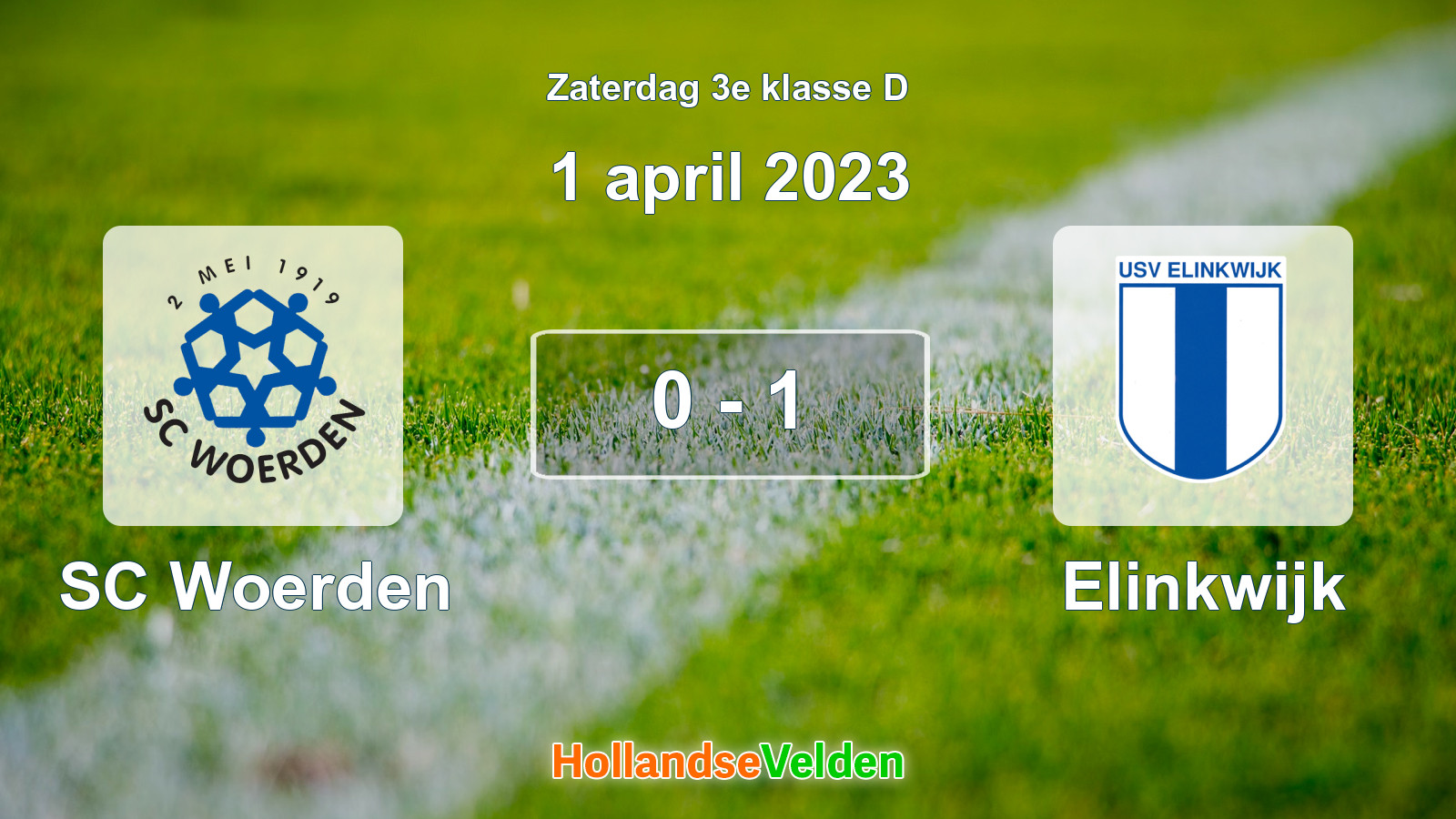 Gespeelde wedstrijd: SC Woerden - Elinkwijk 0 - 1 (1 april 2023)