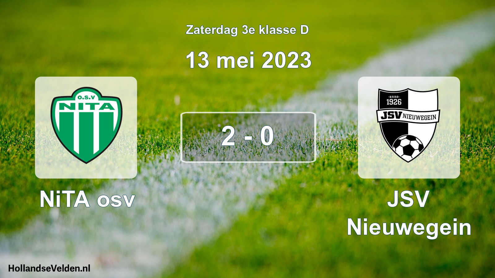 Gespeelde wedstrijd: NiTA osv - JSV Nieuwegein 2 - 0 (13 mei 2023)