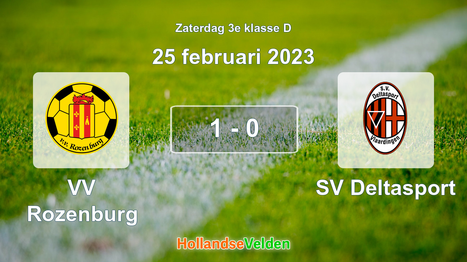 Gespeelde wedstrijd: VV Rozenburg - SV Deltasport 1 - 0 (25 februari 2023)
