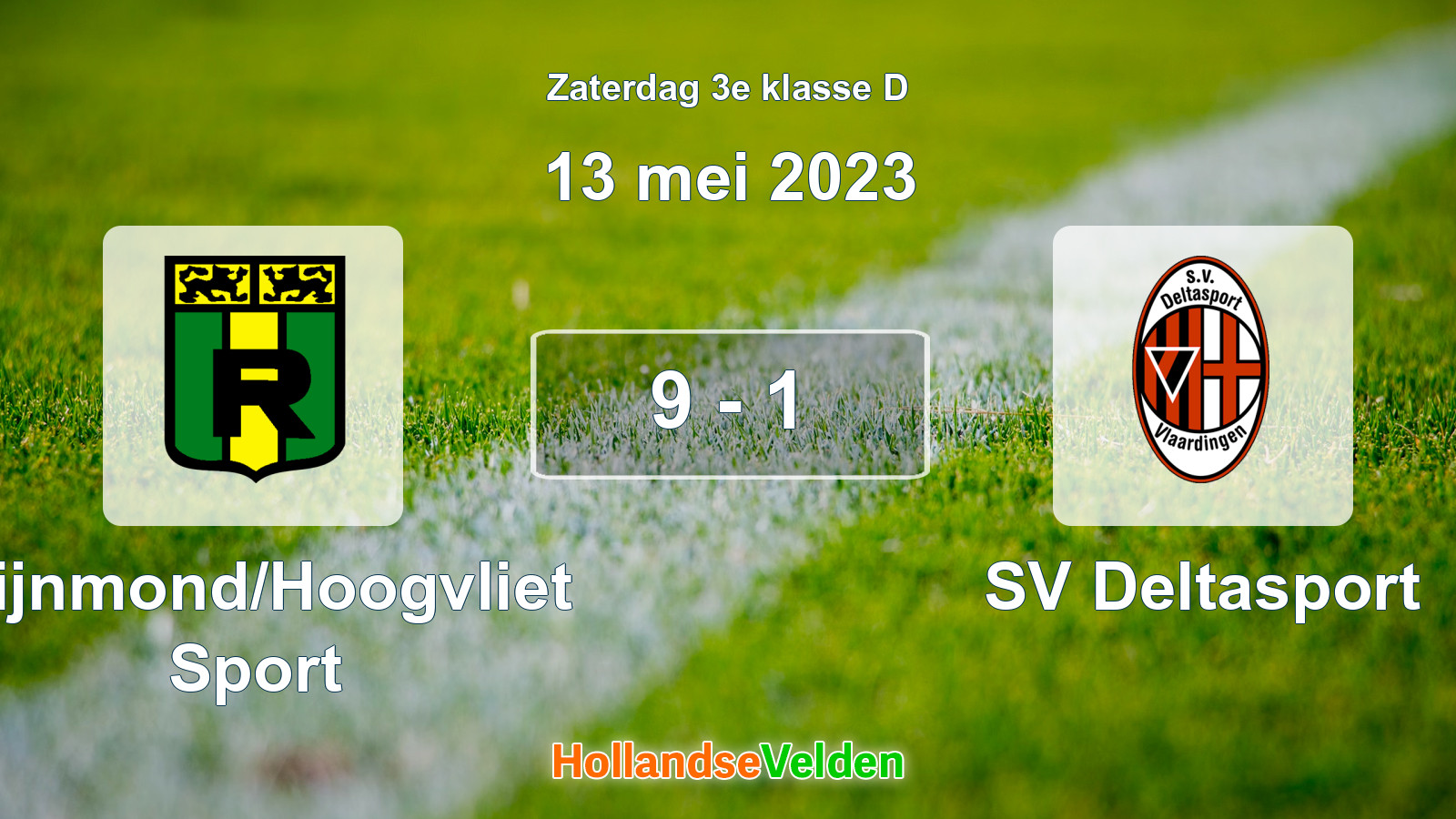 Gespeelde wedstrijd: Rijnmond/Hoogvliet Sport - SV Deltasport 9 - 1 (13 mei 2023)