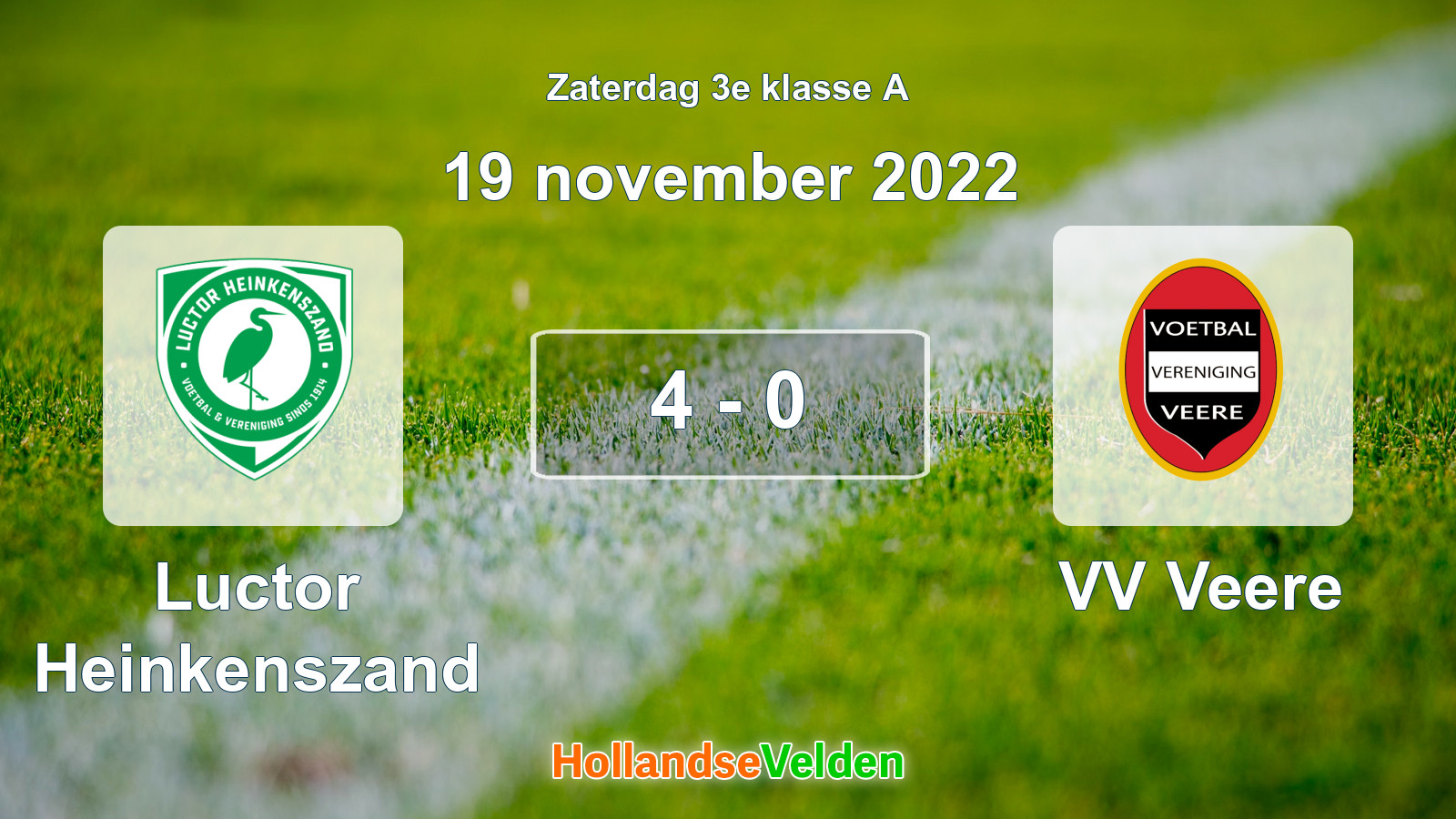 Gespeelde wedstrijd: Luctor Heinkenszand - VV Veere 4 - 0 (19 november 2022)