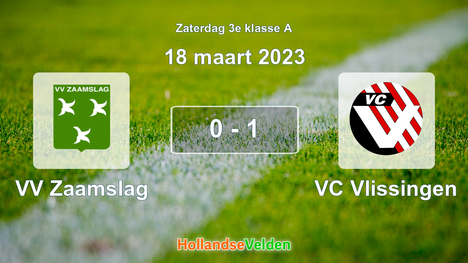Gespeelde wedstrijd: VV Zaamslag - VC Vlissingen 0 - 1 (18 maart 2023)
