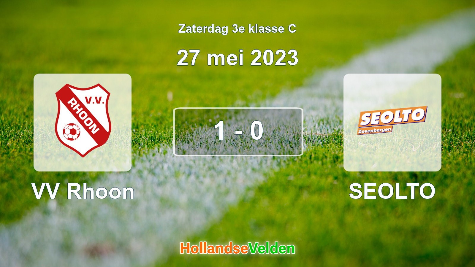Gespeelde wedstrijd: VV Rhoon - SEOLTO 1 - 0 (27 mei 2023)