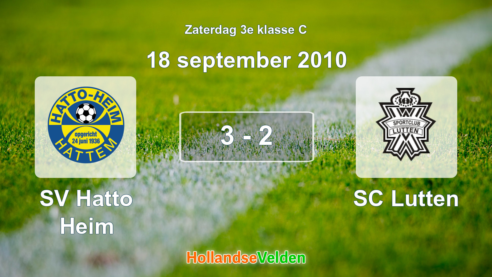 Gespeelde wedstrijd: SV Hatto Heim - SC Lutten 3 - 2 (18 september 2010)