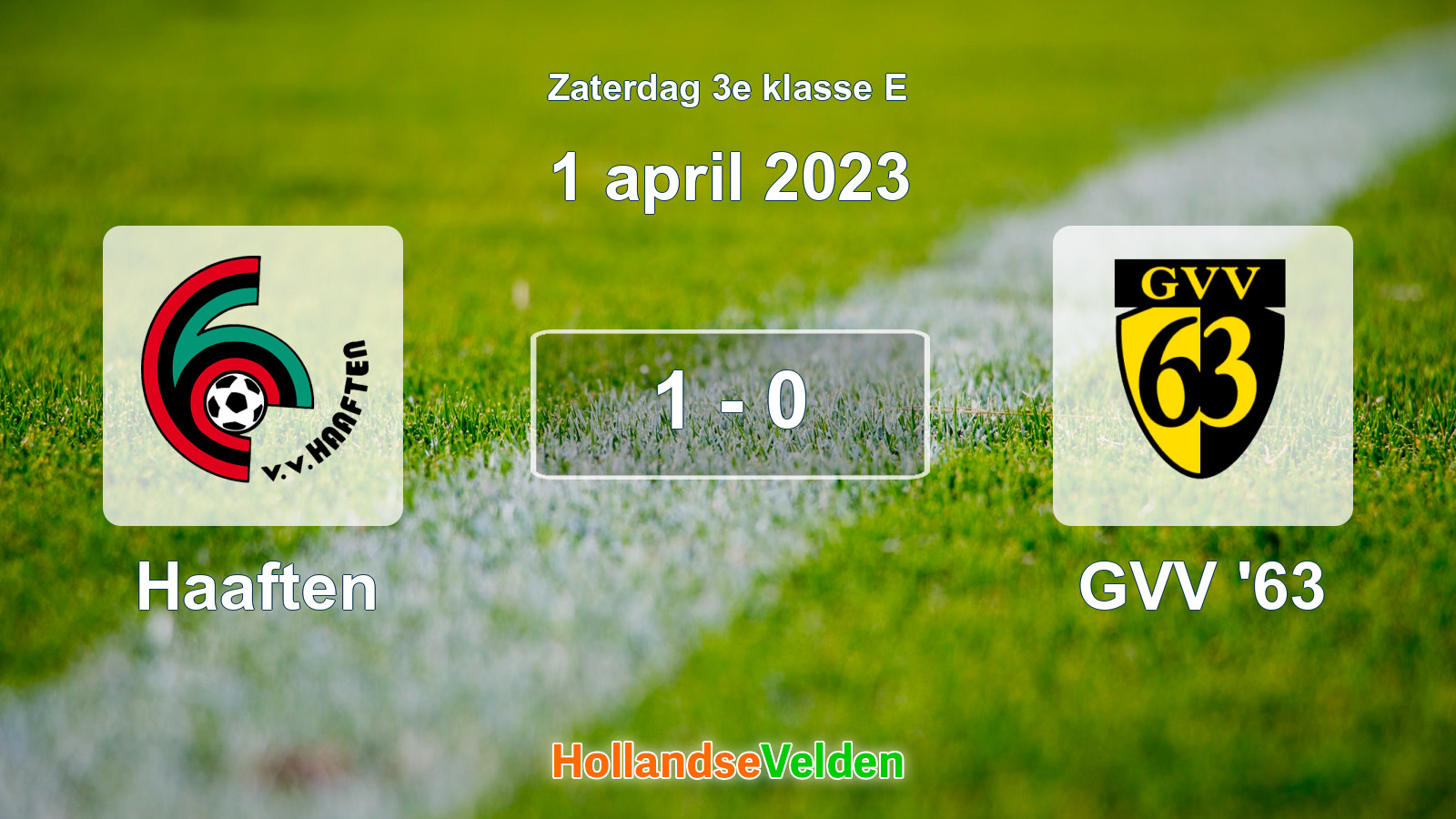 Gespeelde wedstrijd: Haaften - GVV '63 1 - 0 (1 april 2023)