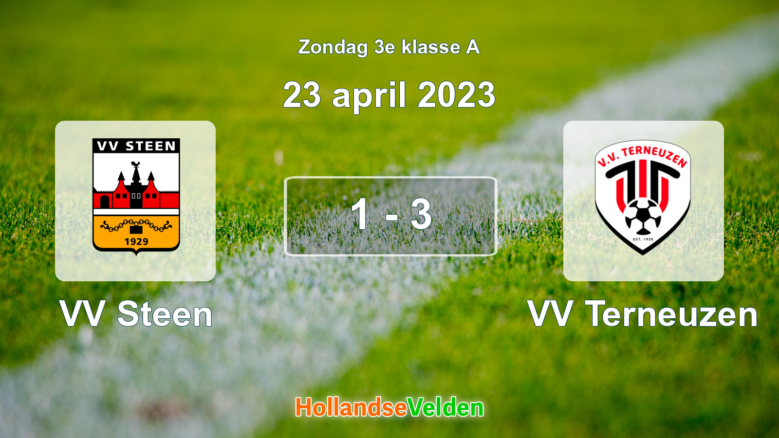 Gespeelde wedstrijd: VV Steen - VV Terneuzen 1 - 3 (23 april 2023)