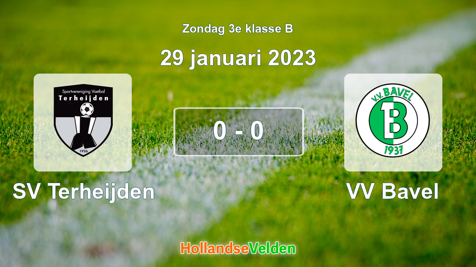 Gespeelde wedstrijd: SV Terheijden - VV Bavel 0 - 0 (29 januari 2023)