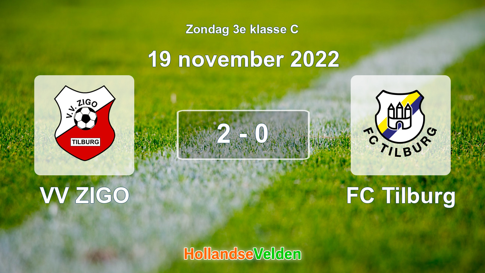 Gespeelde wedstrijd: VV ZIGO - FC Tilburg 2 - 0 (19 november 2022)