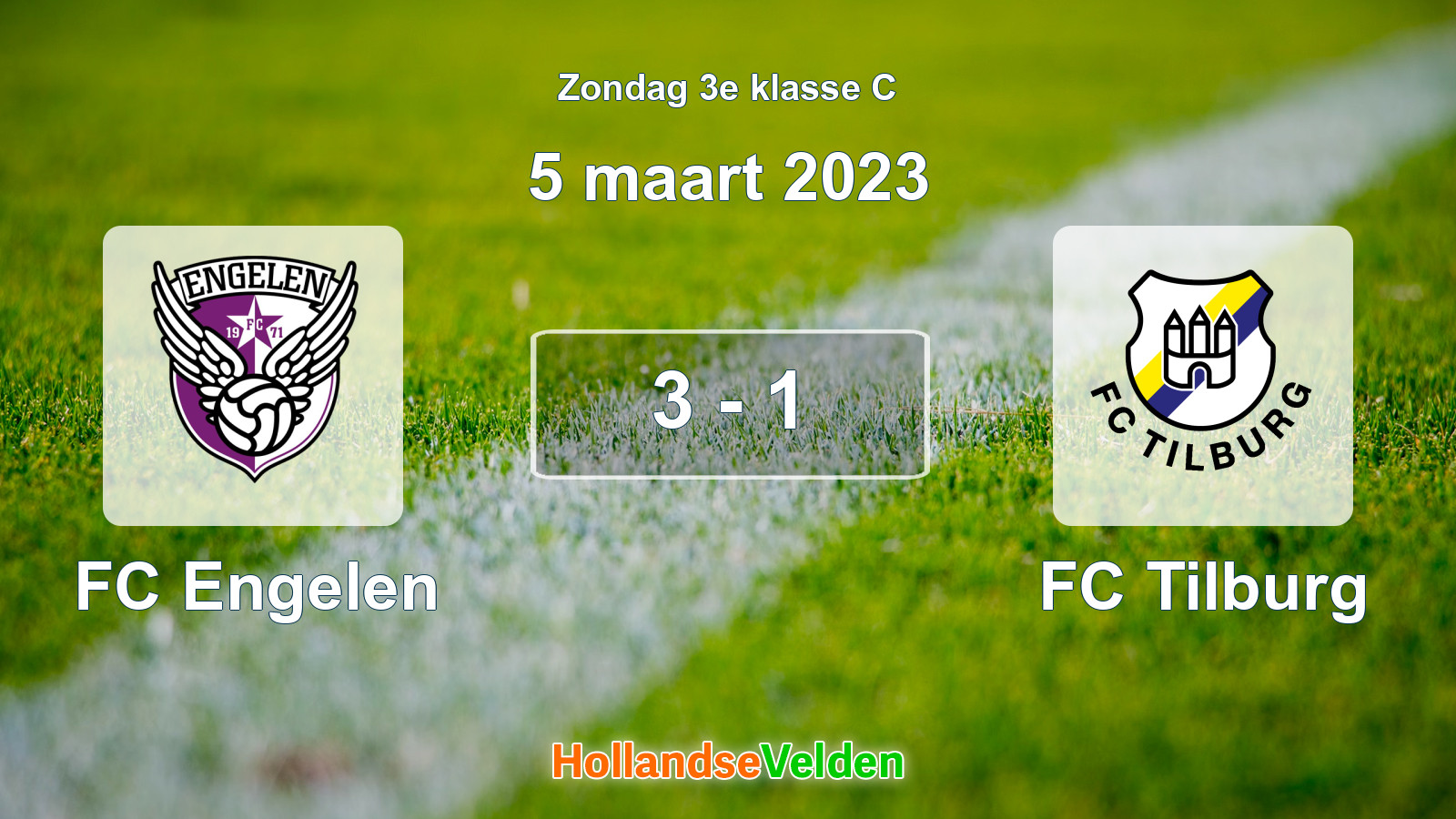 Gespeelde wedstrijd: FC Engelen - FC Tilburg 3 - 1 (5 maart 2023)