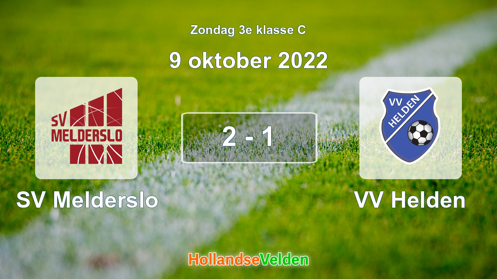 Gespeelde wedstrijd: SV Melderslo - VV Helden 2 - 1 (9 oktober 2022)