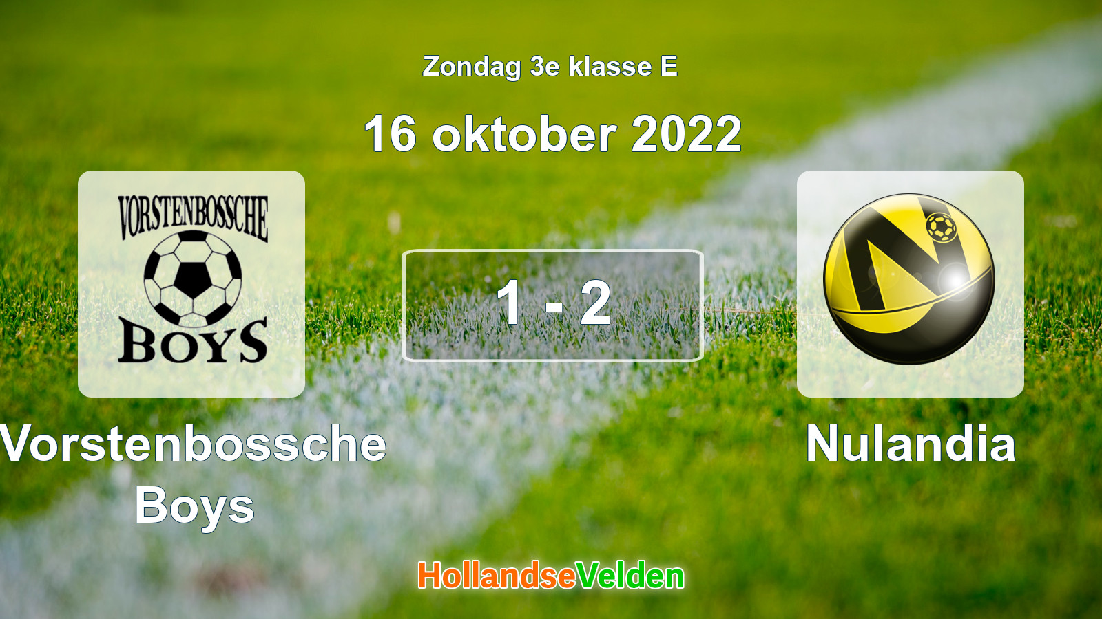 Gespeelde wedstrijd: Vorstenbossche Boys - Nulandia 1 - 2 (16 oktober 2022)