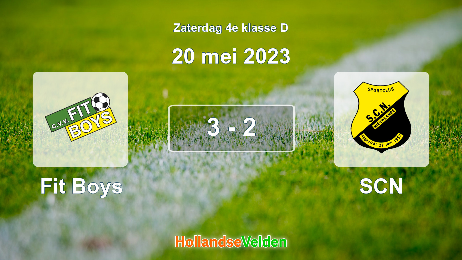 Gespeelde wedstrijd: Fit Boys - SCN 3 - 2 (20 mei 2023)
