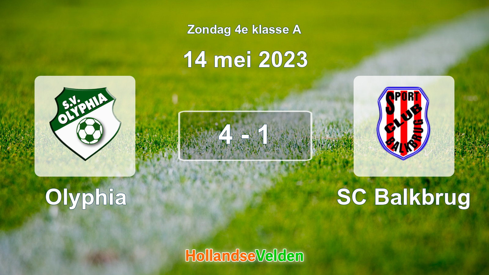 Gespeelde wedstrijd: Olyphia - SC Balkbrug 4 - 1 (14 mei 2023)