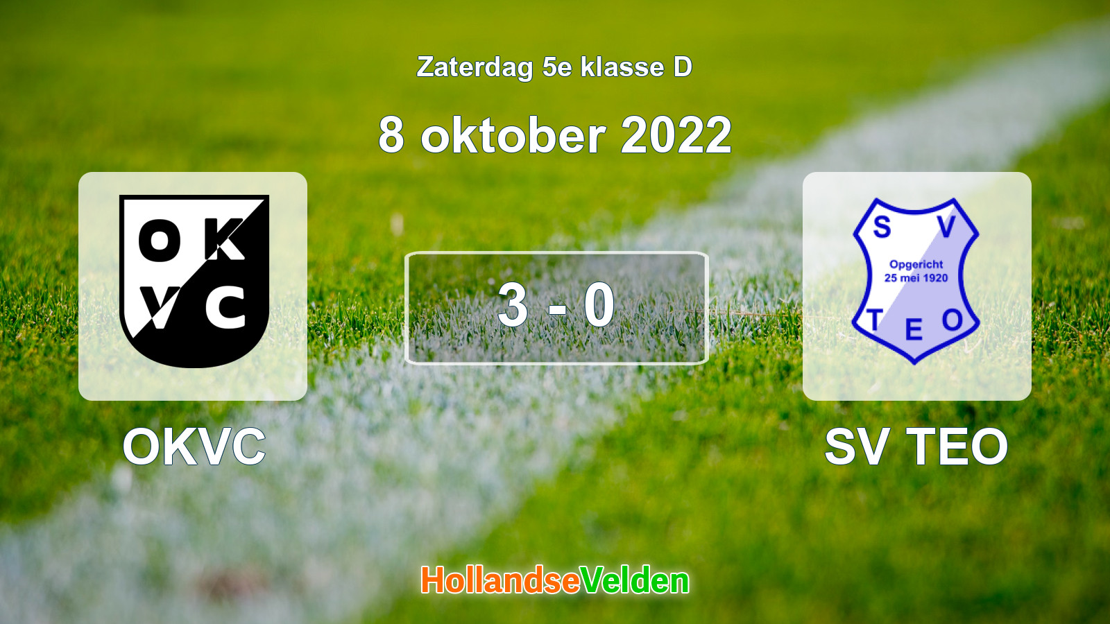 Gespeelde wedstrijd: OKVC - SV TEO 3 - 0 (8 oktober 2022)