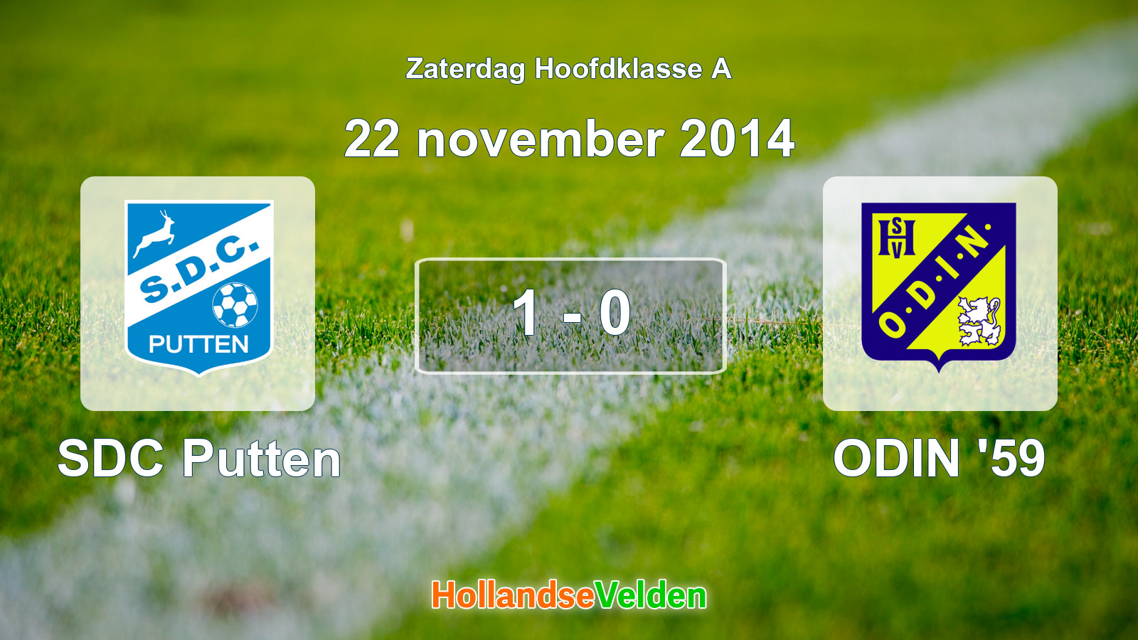 Gespeelde wedstrijd: SDC Putten - ODIN '59 1 - 0 (22 november 2014)