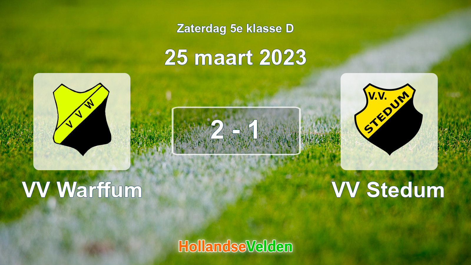 Gespeelde wedstrijd: VV Warffum - VV Stedum 2 - 1 (25 maart 2023)