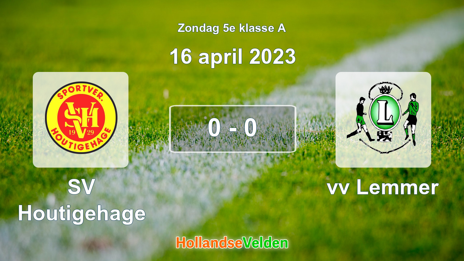 Gespeelde wedstrijd: SV Houtigehage - vv Lemmer 0 - 0 (16 april 2023)