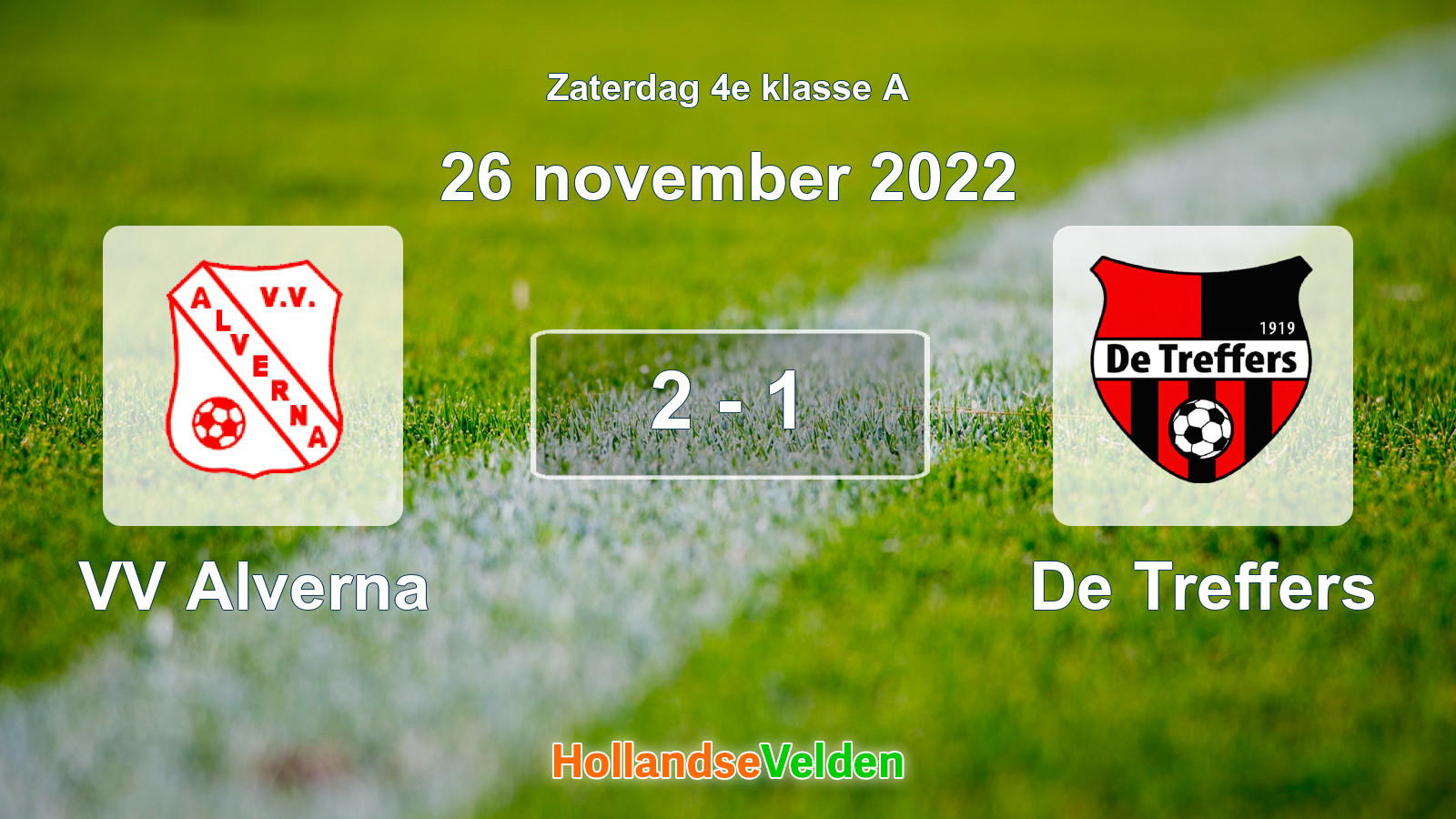 Gespeelde wedstrijd: VV Alverna - De Treffers 2 - 1 (26 november 2022)