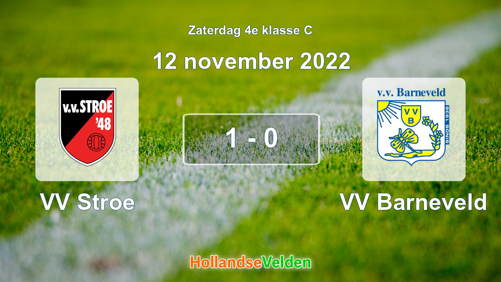 Gespeelde wedstrijd: VV Stroe - VV Barneveld 1 - 0 (12 november 2022)