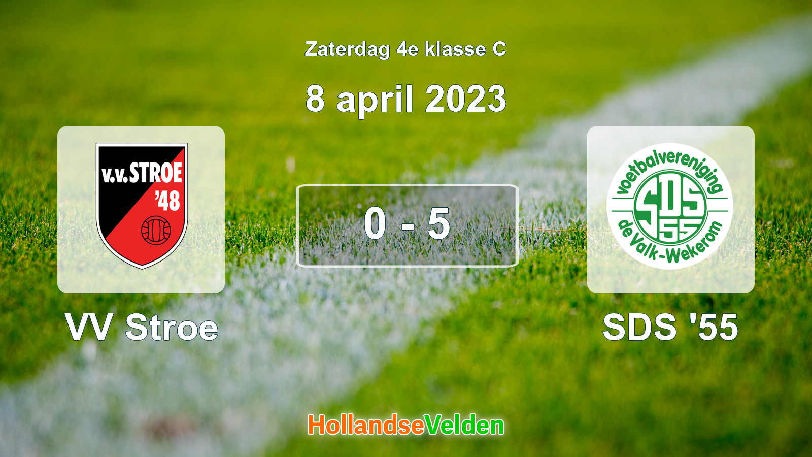 Gespeelde wedstrijd: VV Stroe - SDS '55 0 - 5 (8 april 2023)