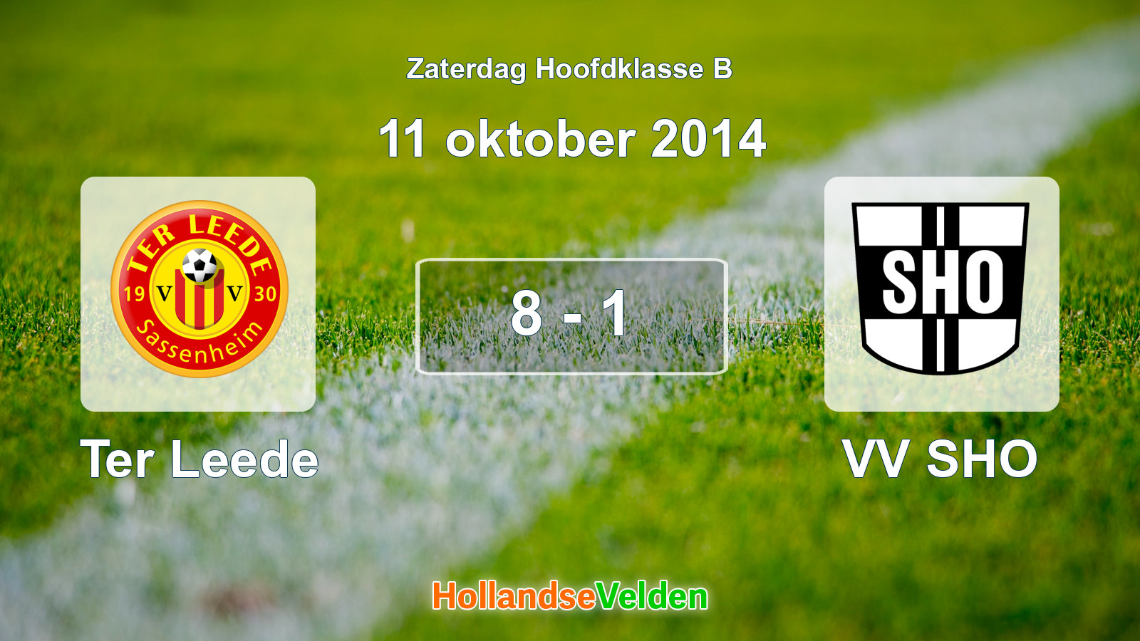 Gespeelde wedstrijd: Ter Leede - VV SHO 8 - 1 (11 oktober 2014)