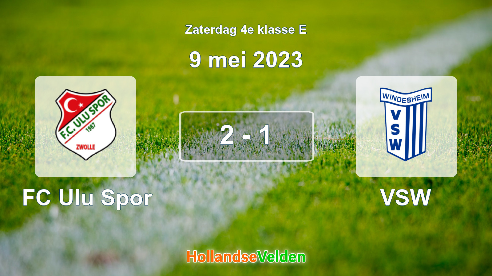 Gespeelde wedstrijd: FC Ulu Spor - VSW 2 - 1 (9 mei 2023)