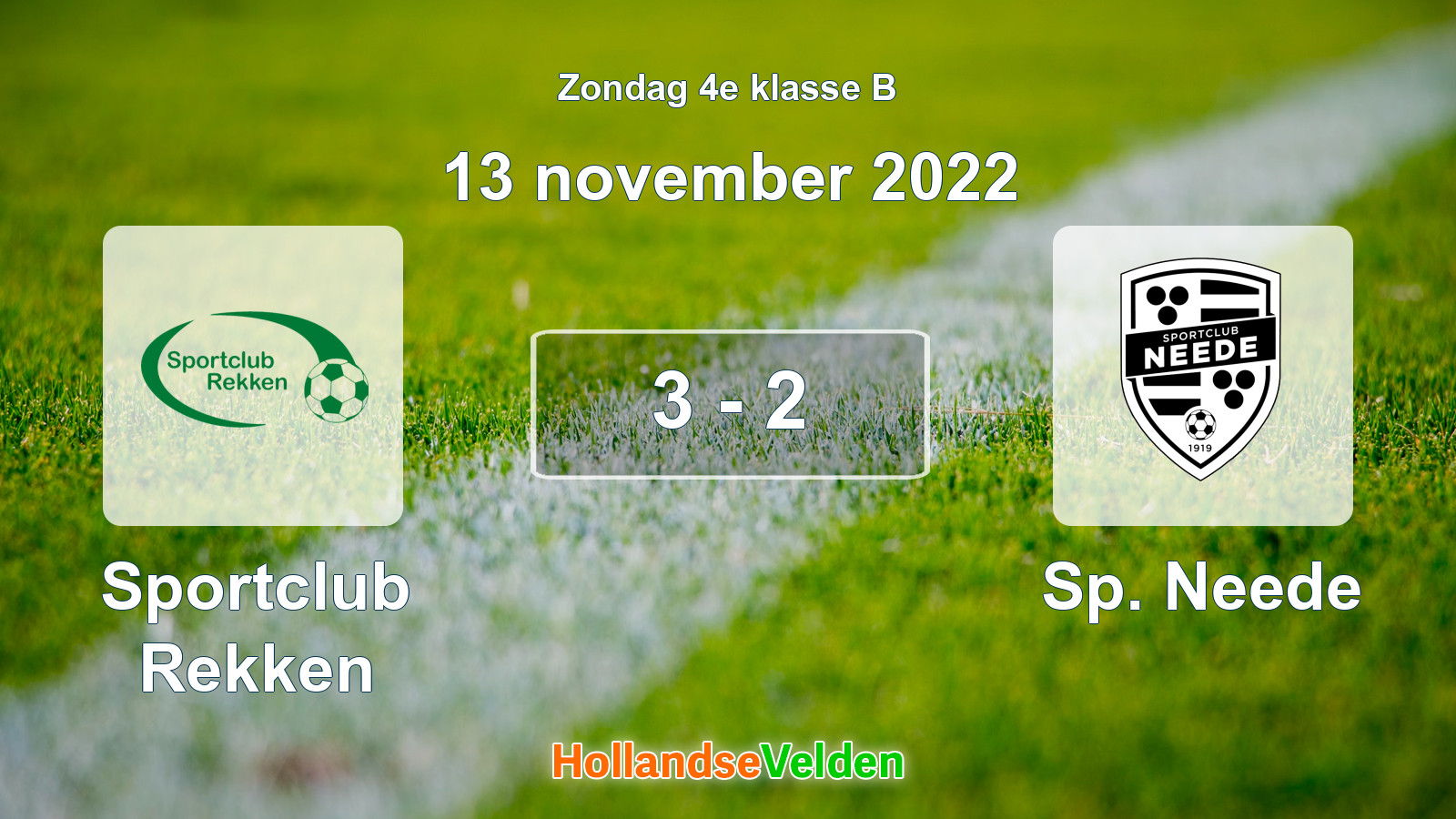 Gespeelde wedstrijd: Sportclub Rekken - Sp. Neede 3 - 2 (13 november 2022)