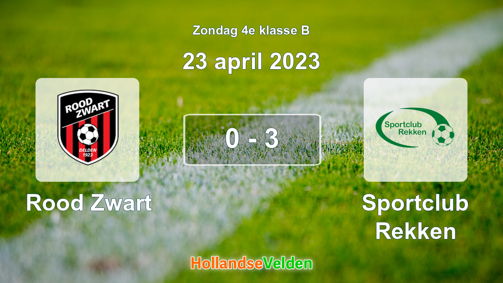 Gespeelde wedstrijd: Rood Zwart - Sportclub Rekken 0 - 3 (23 april 2023)