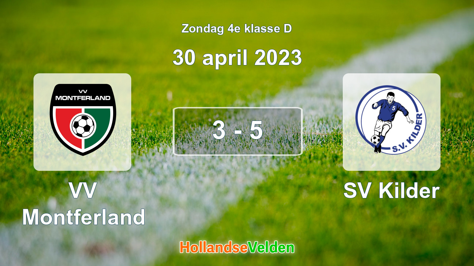 Gespeelde wedstrijd: VV Montferland - SV Kilder 3 - 5 (30 april 2023)