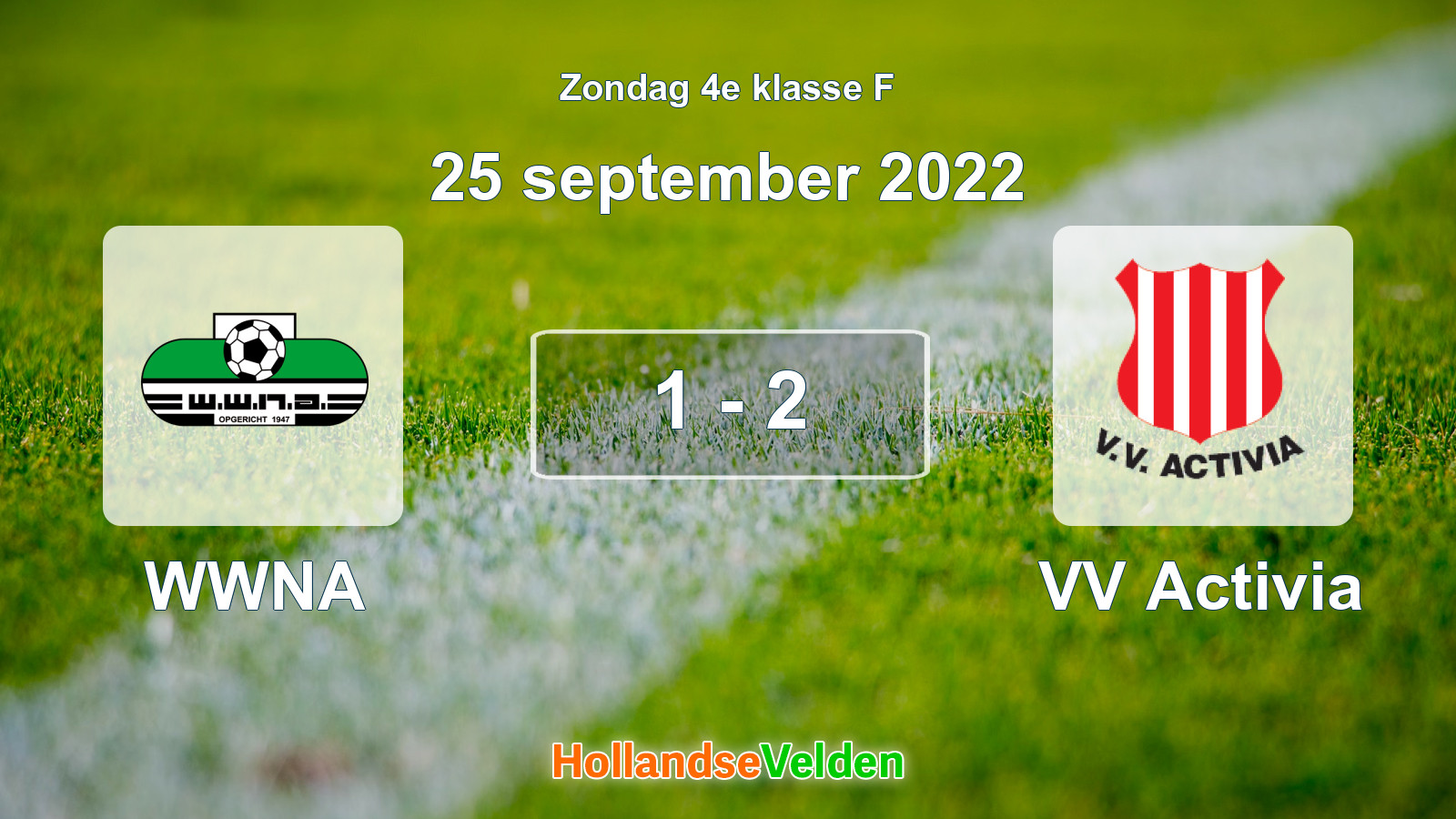 Gespeelde wedstrijd: WWNA - VV Activia 1 - 2 (25 september 2022)