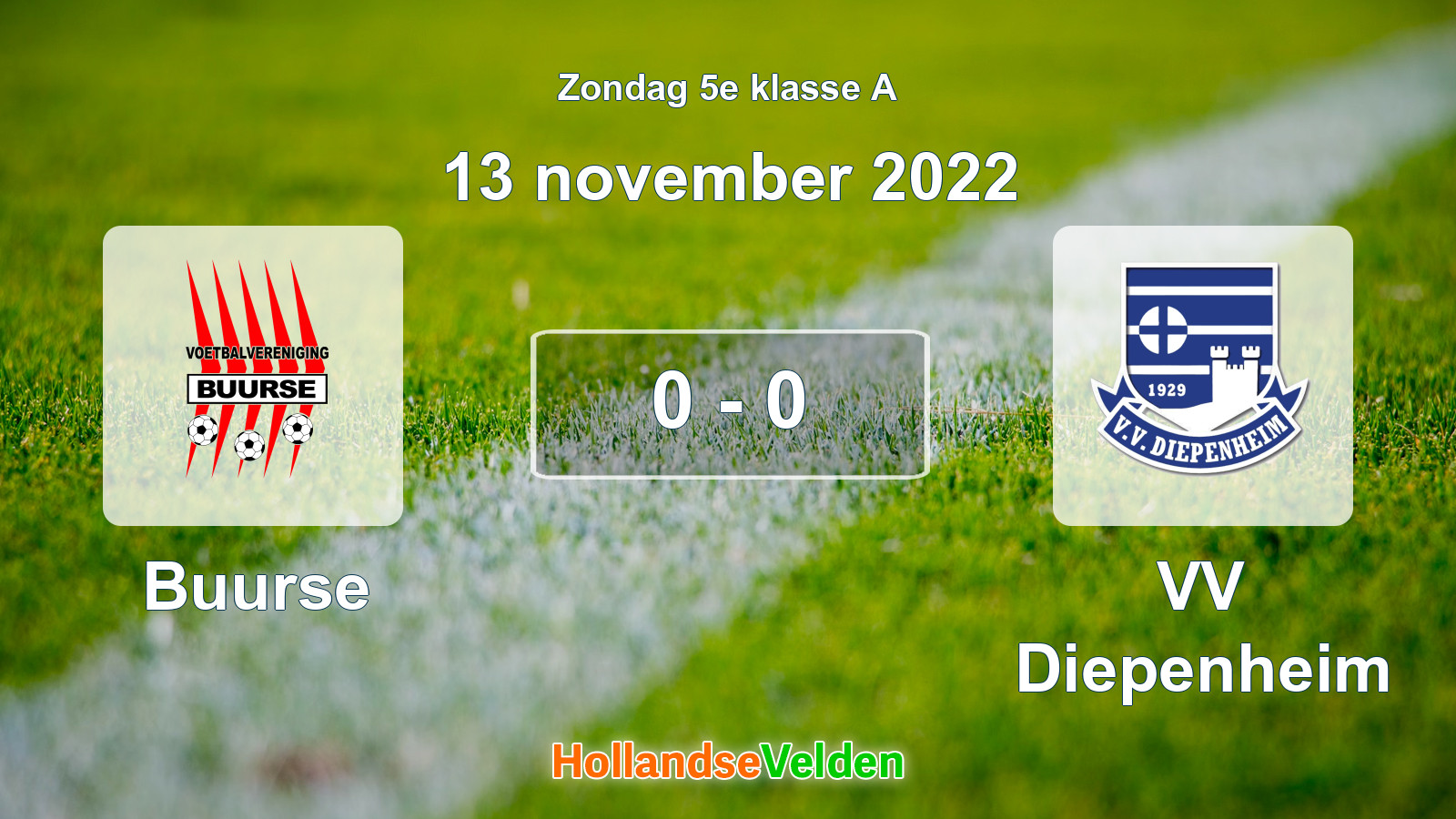 Gespeelde wedstrijd: Buurse - VV Diepenheim 0 - 0 (13 november 2022)